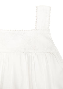 Chelsea White Cotton Dress for Girls