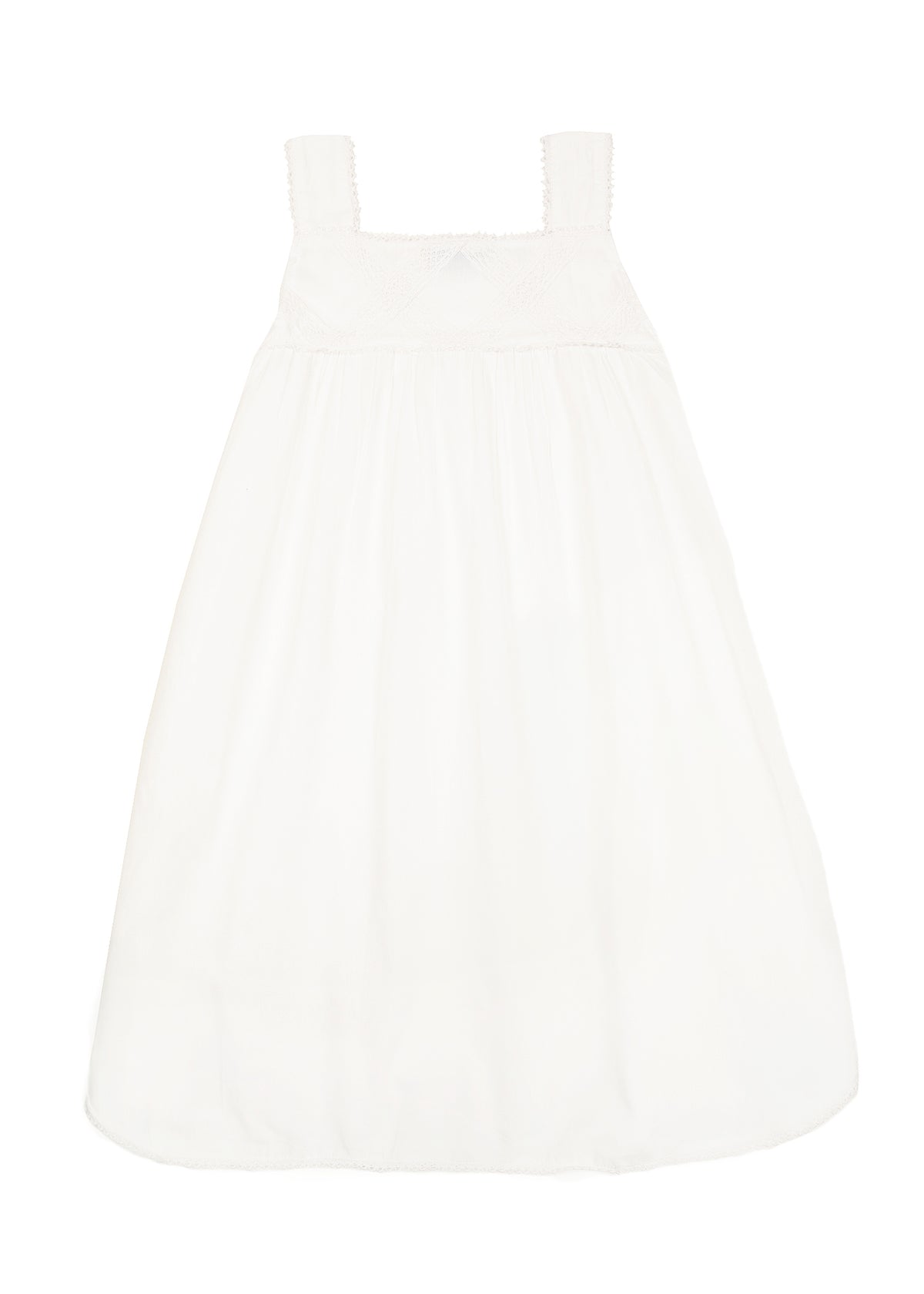 Chelsea White Cotton Dress for Girls