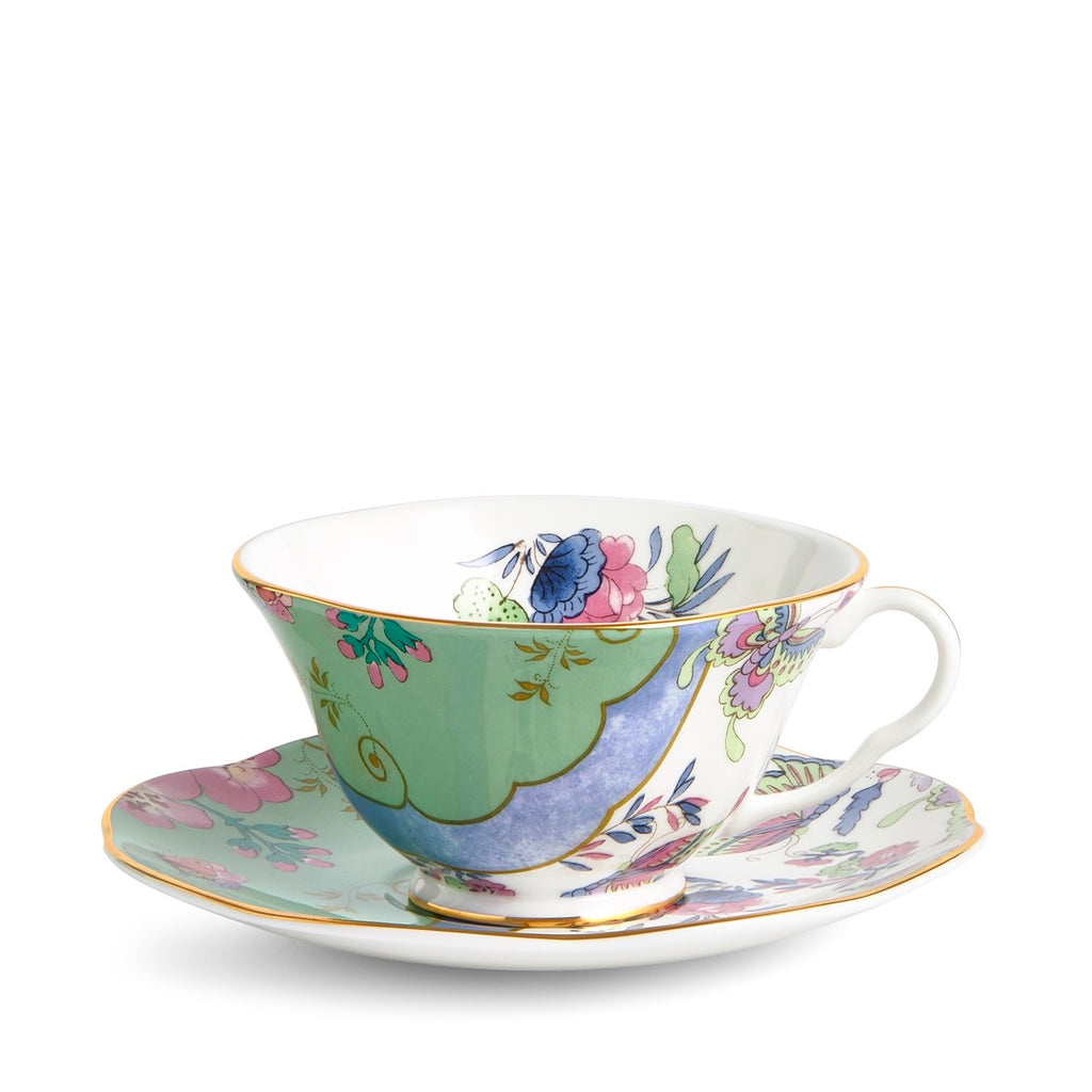 Butterfly Bloom Teacup & Saucer Set in Butterfly Posy
