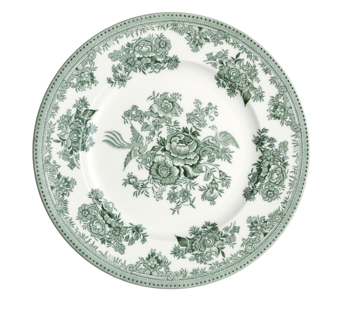 Dark Green Asiatic Pheasants Medium Plate