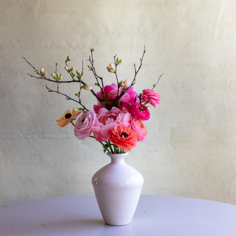 Creamware Hand Cast Bud Vase 4544-5