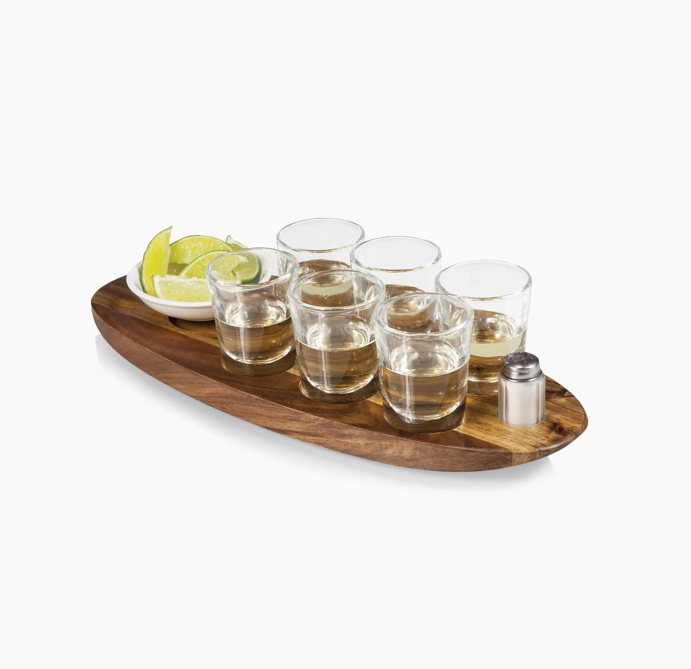 Cantinero Wood 10-Piece Shot Glass Serving Set