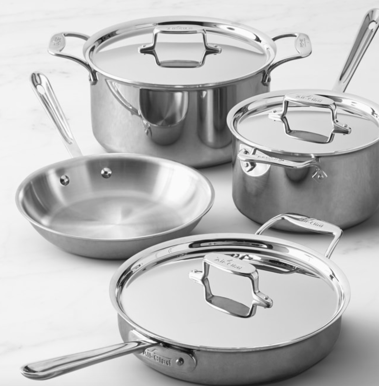 All-Clad d5 Stainless-Steel 7-Piece Cookware Set