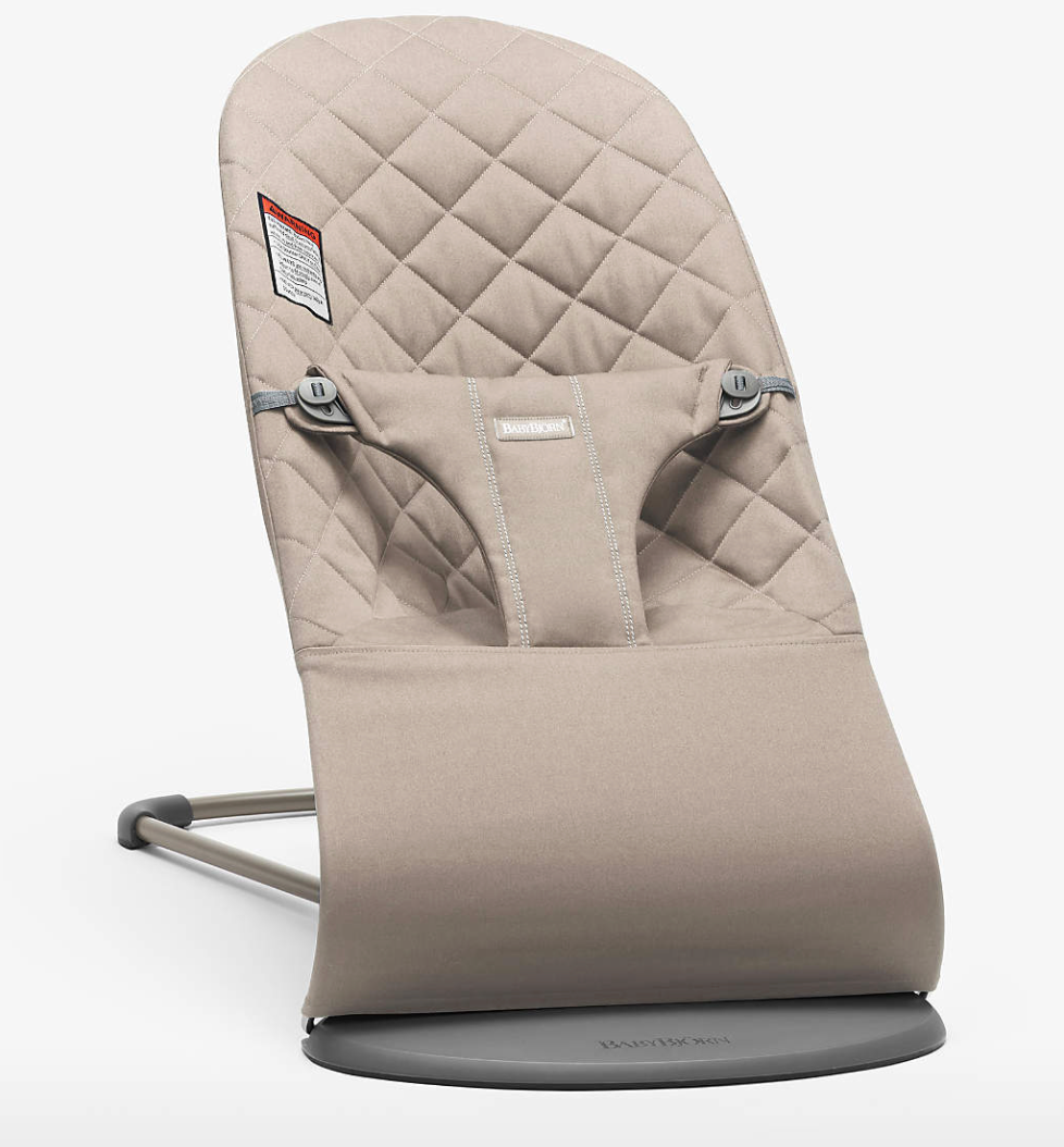 BABY BJÖRN™ Bouncer Bliss Cotton Quilt Sand Grey Baby Bouncer Chair