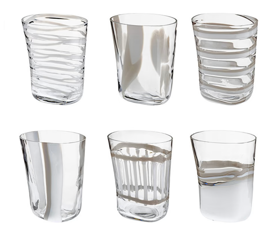 Bora Set of 6 Crystal Glasses