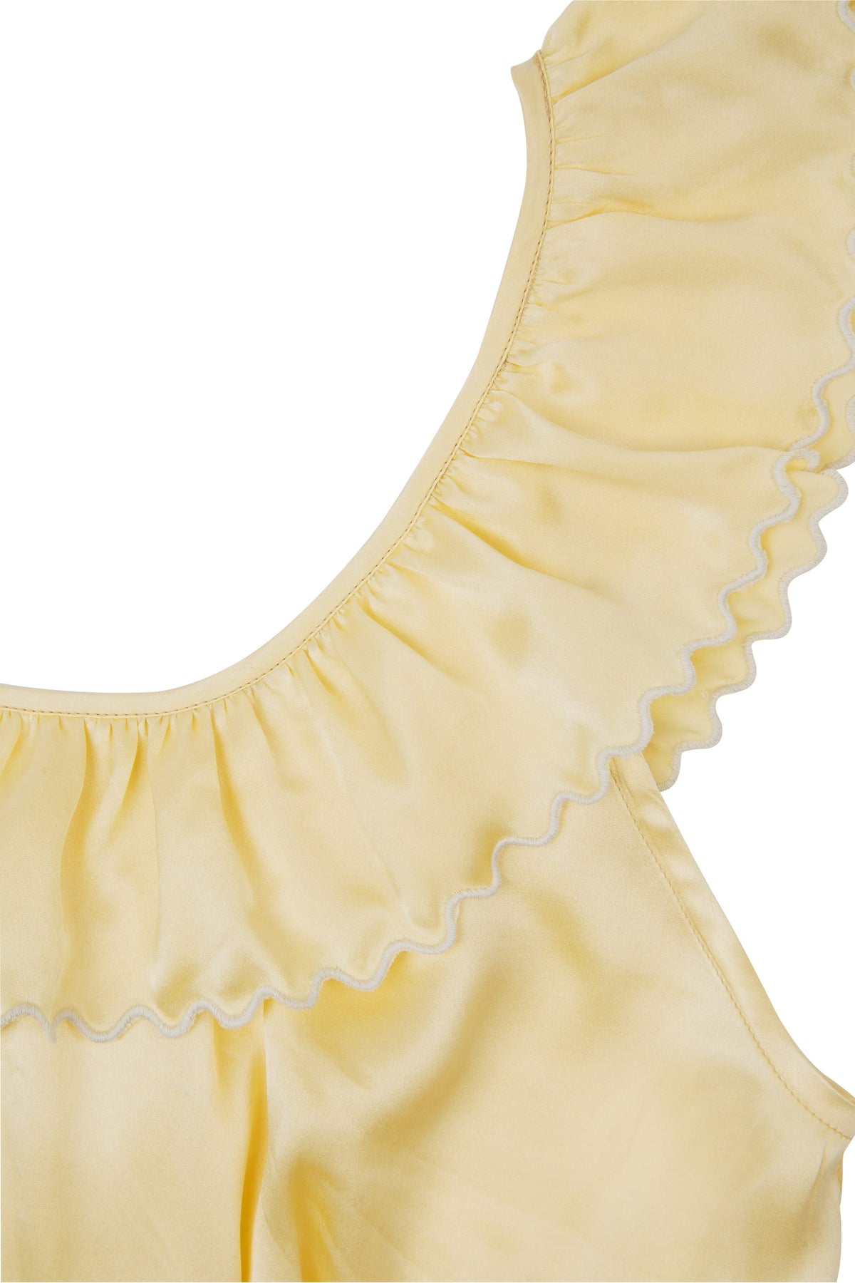 Valentia Satin Dress in Yellow