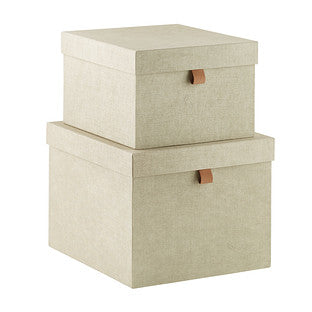 Bigso Linen Marten Storage Boxes (Large)