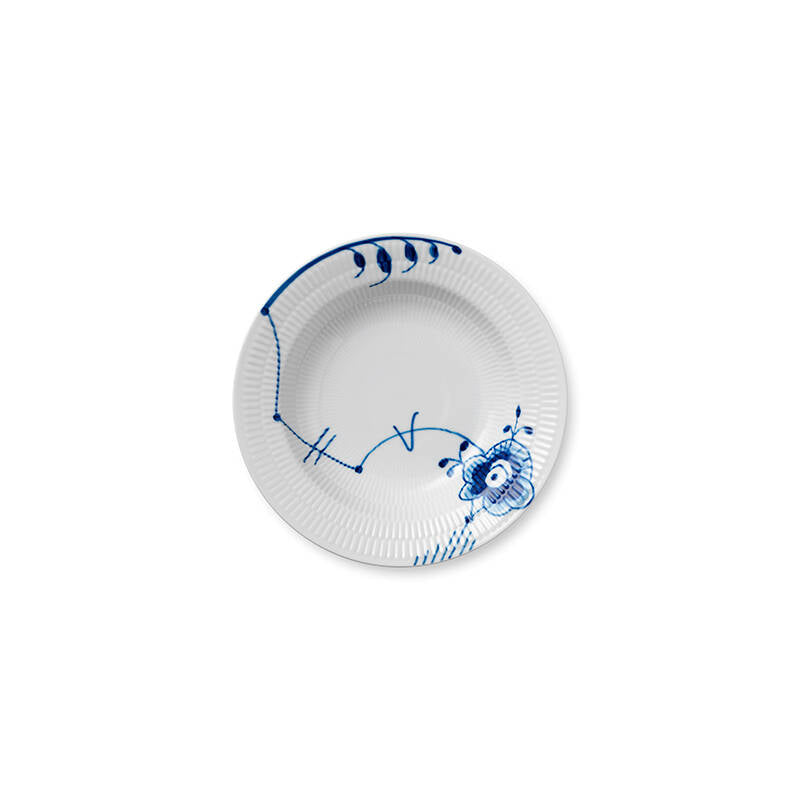 Blue Fluted Mega Rim Soup Bowl #6 8.25"