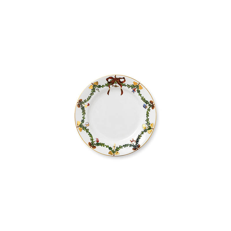 Star Fluted Christmas Salad Plate 8.75"