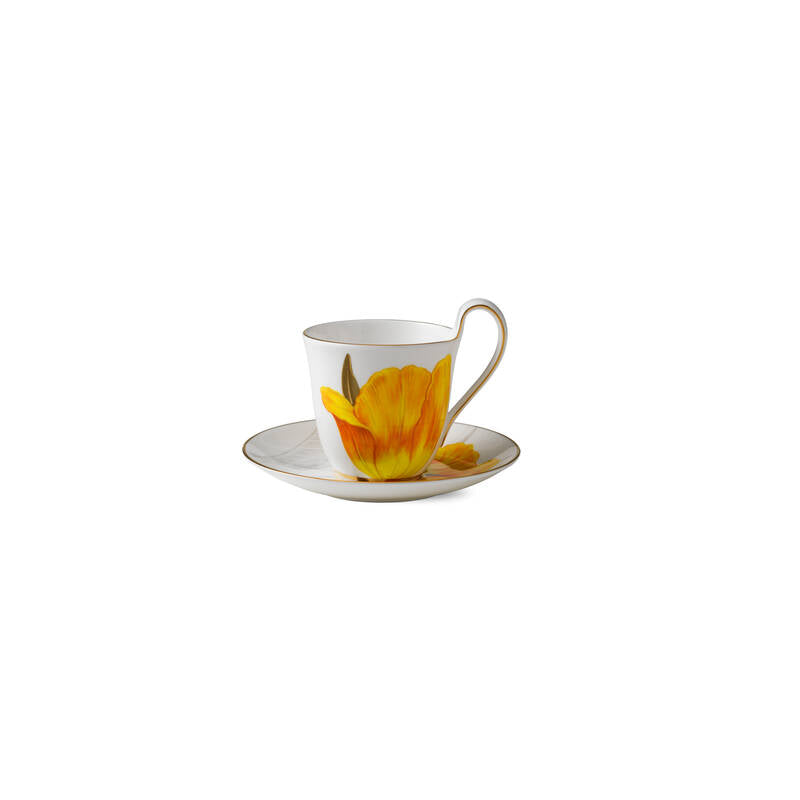 Flora Cup & Saucer 9 oz Tulip