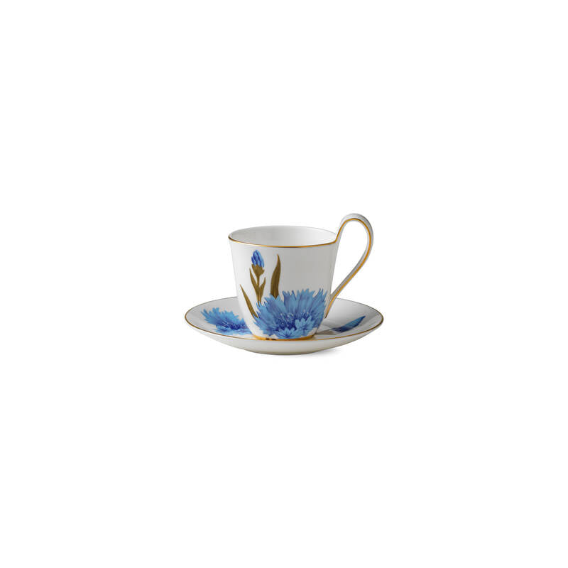 Flora Cup & Saucer 9 oz Cornflower