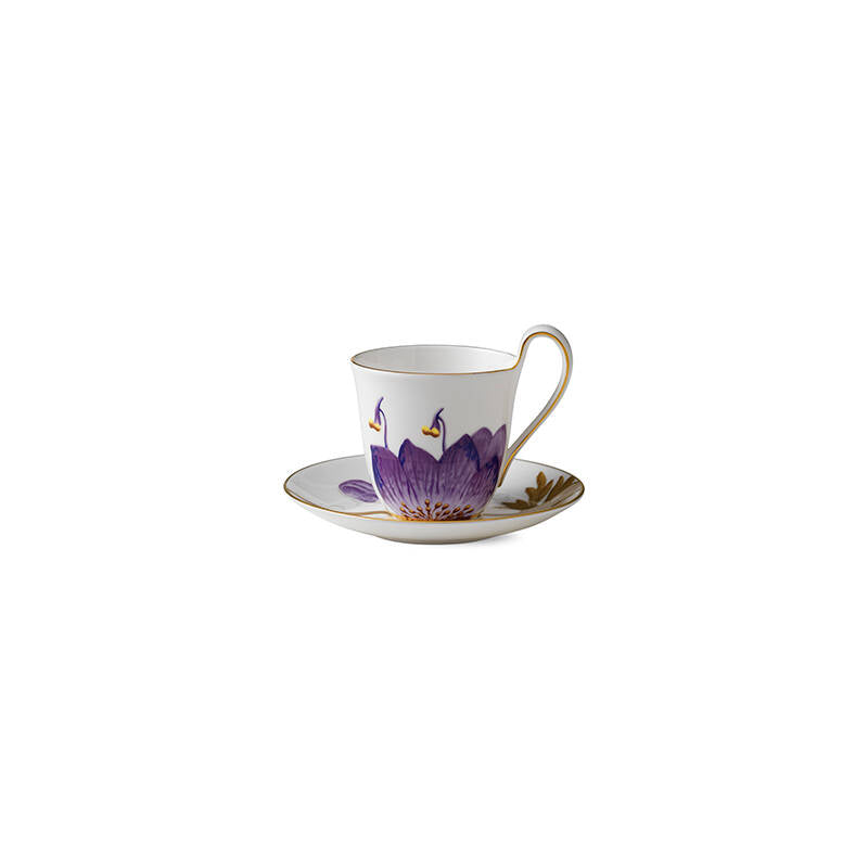 Flora Cup & Saucer 9 oz Pansy