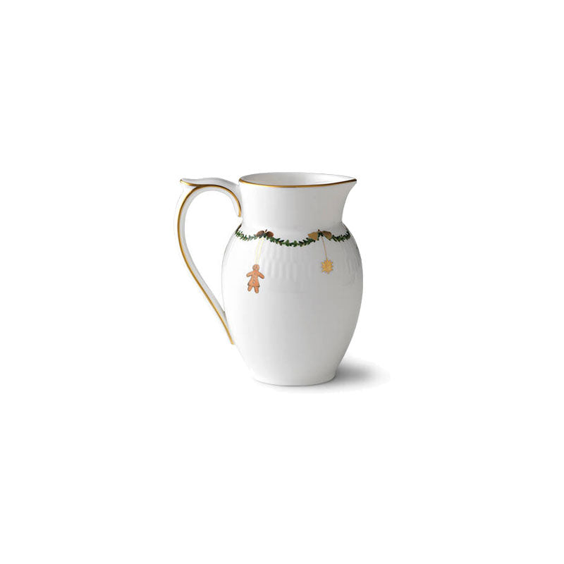 Star Fluted Christmas Creamer 13 oz