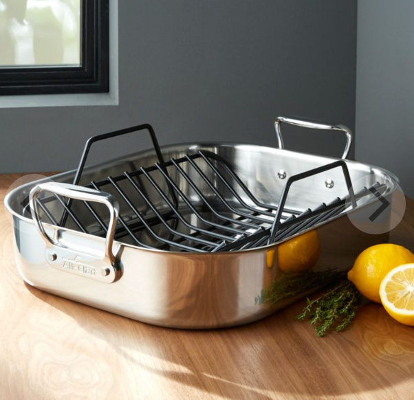 All-Clad ® Stainless Steel Large 16" Roaster with Rack