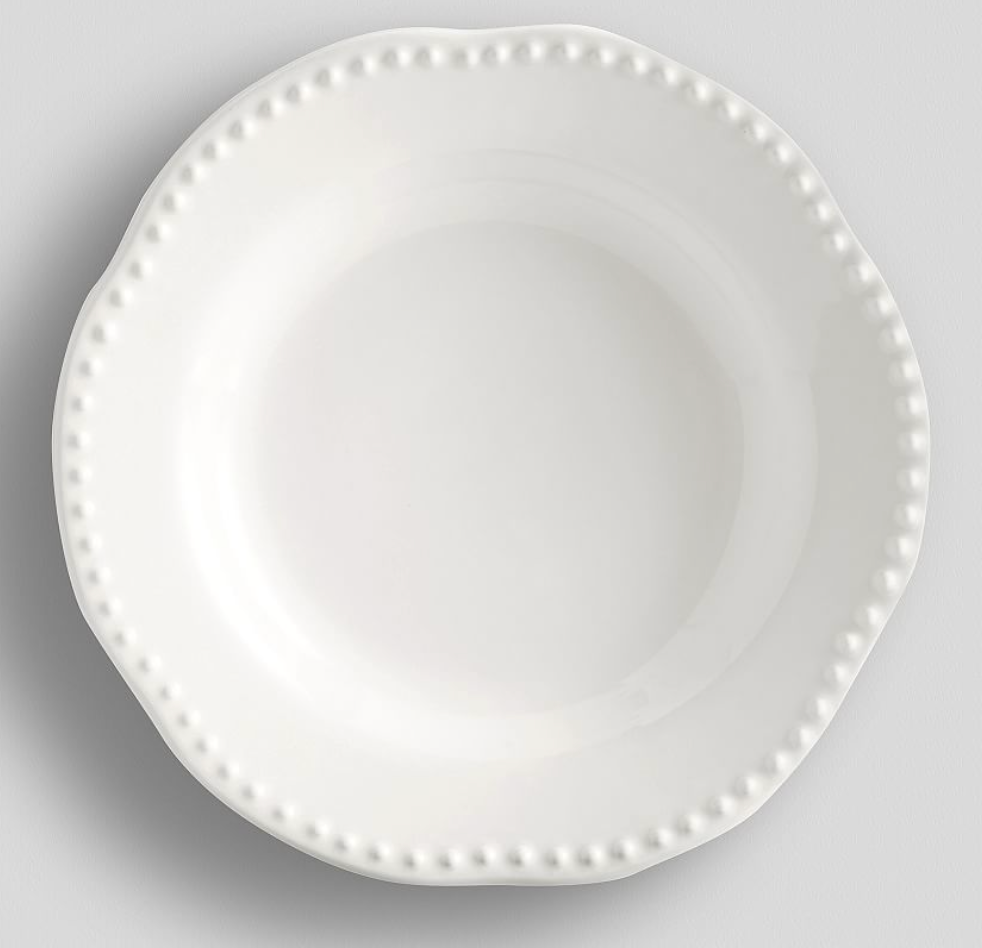 Beaded Stoneware Salad Plates, Set of 4