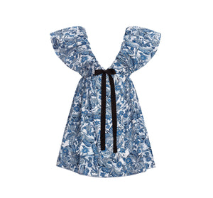 Horizonte Mini Dress in Blue