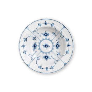 Blue Fluted Plain Deep Plate 6.7"