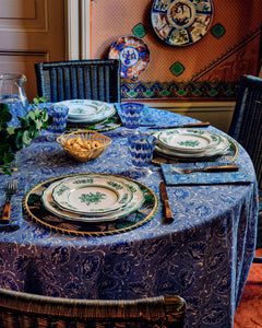 Toscana Blue Tablecloth, Square