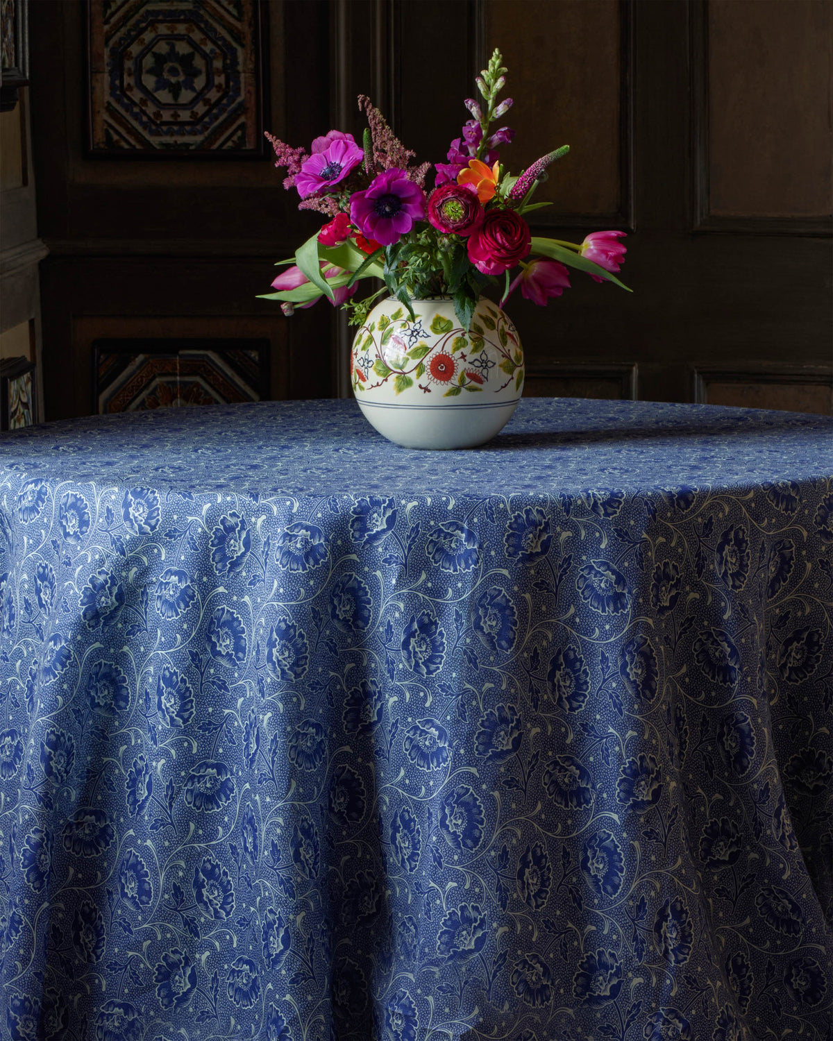 Toscana Blue Tablecloth, Square