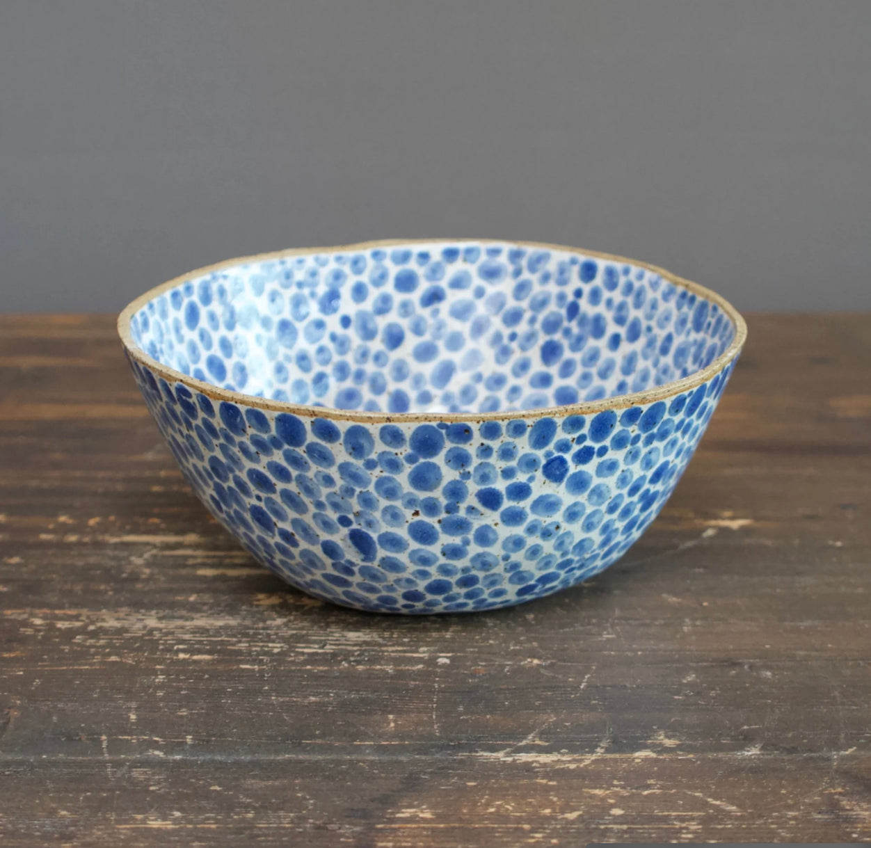 Blue Dots Fruit Bowl