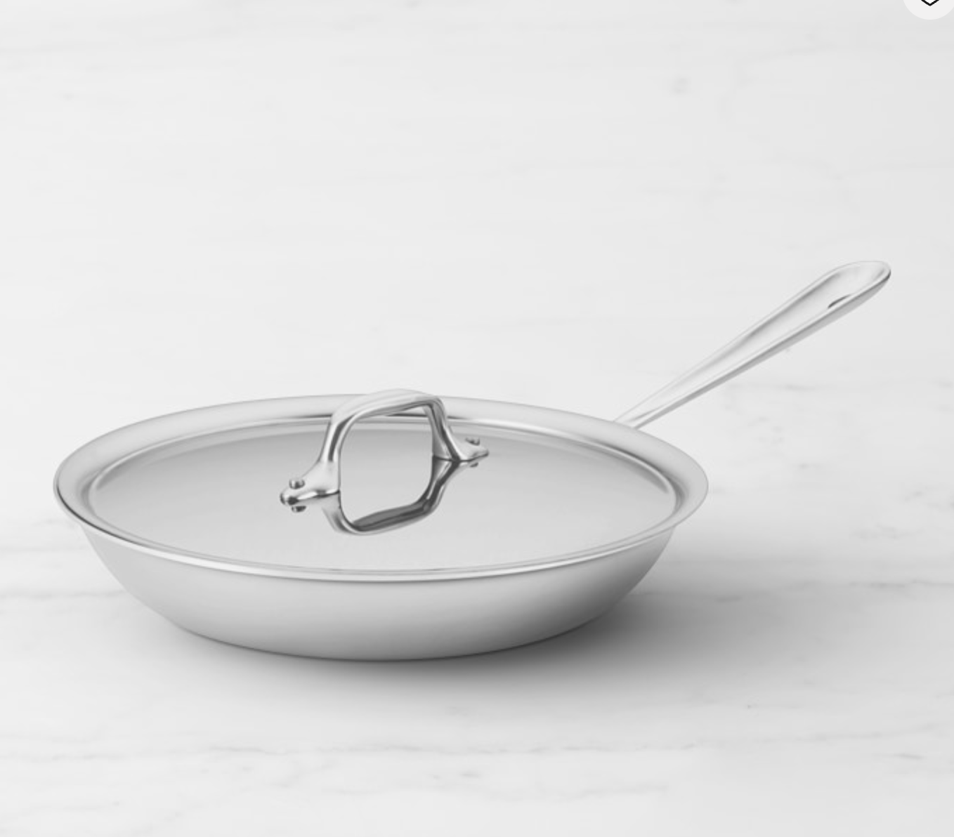 All-Clad D3 10 inch Tri-Ply Stainless-Steel Traditional Covered Fry Pan