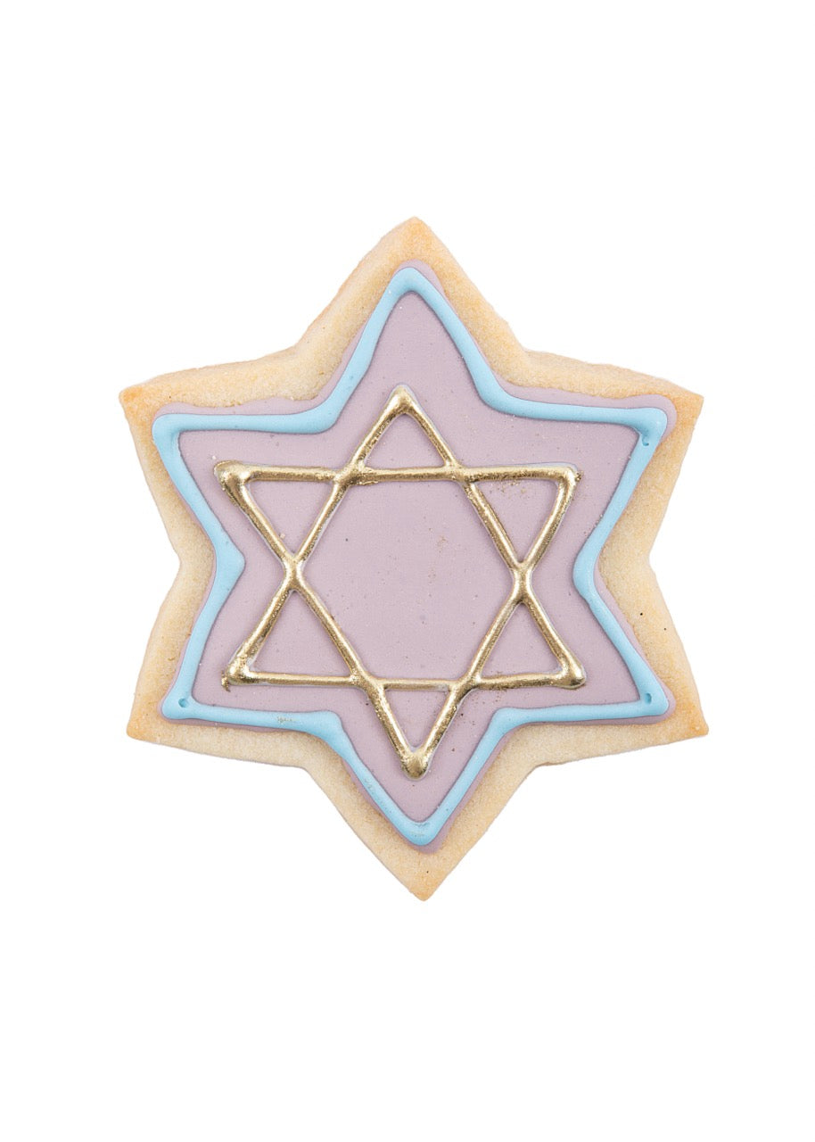 Menorah & Star of David Sugar Cookies, Set of 6