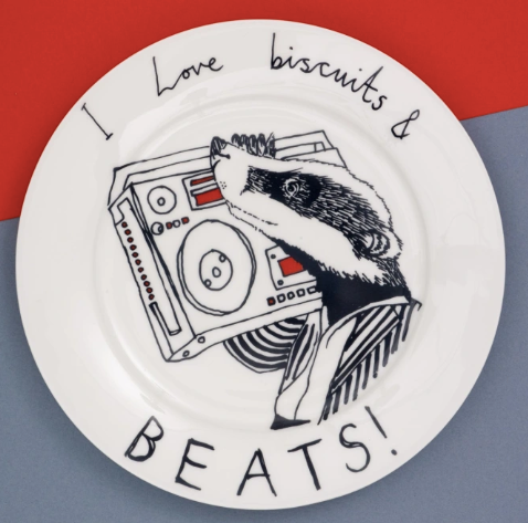 'I Love Biscuits & Beats' Side Plate