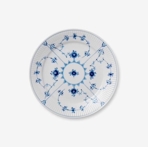 Blue Fluted Plain - Plate 25 cm