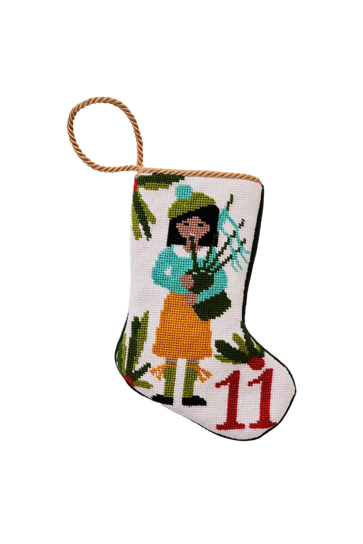 12 Days of Christmas Bauble Stocking, 11 Pipers Piping