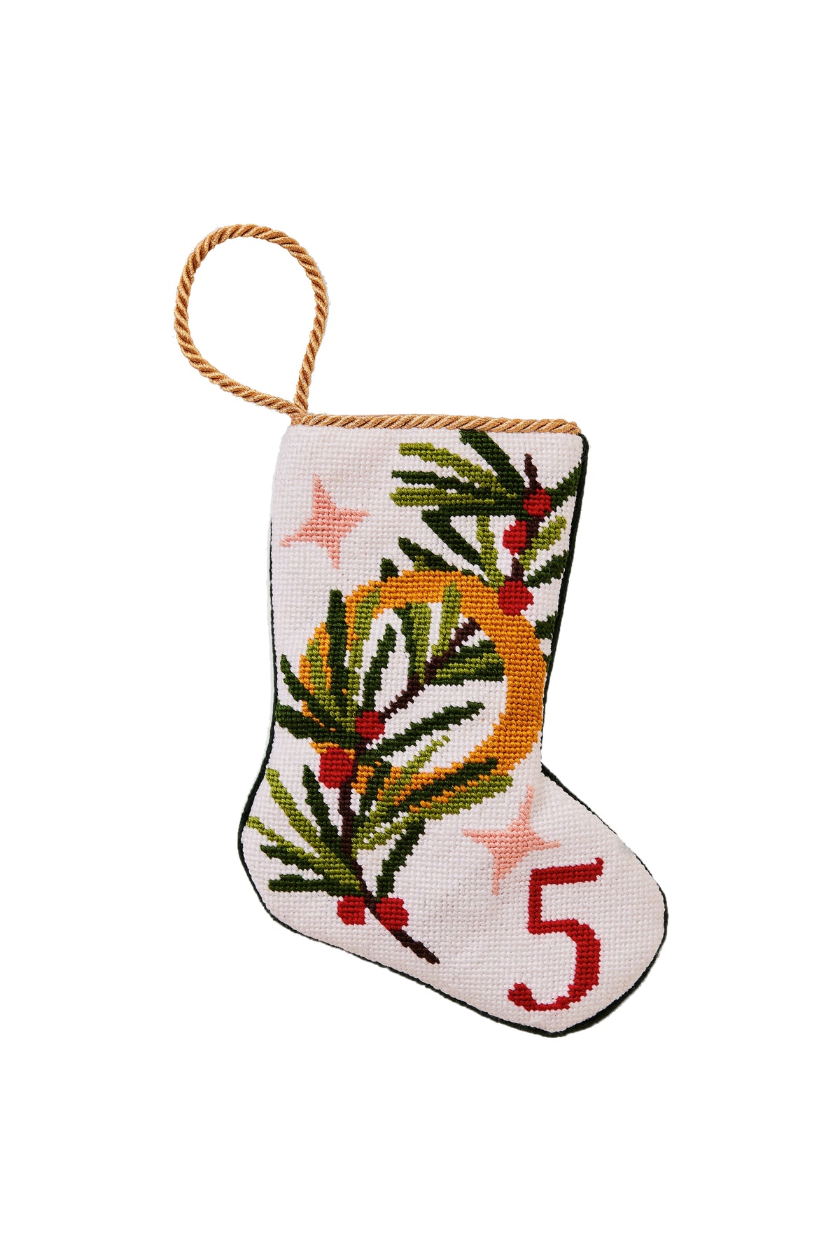 12 Days of Christmas Bauble Stocking, 5 Golden Rings