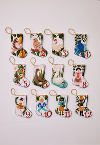 12 Days of Christmas Bauble Stocking, 7 Swans a Swimming