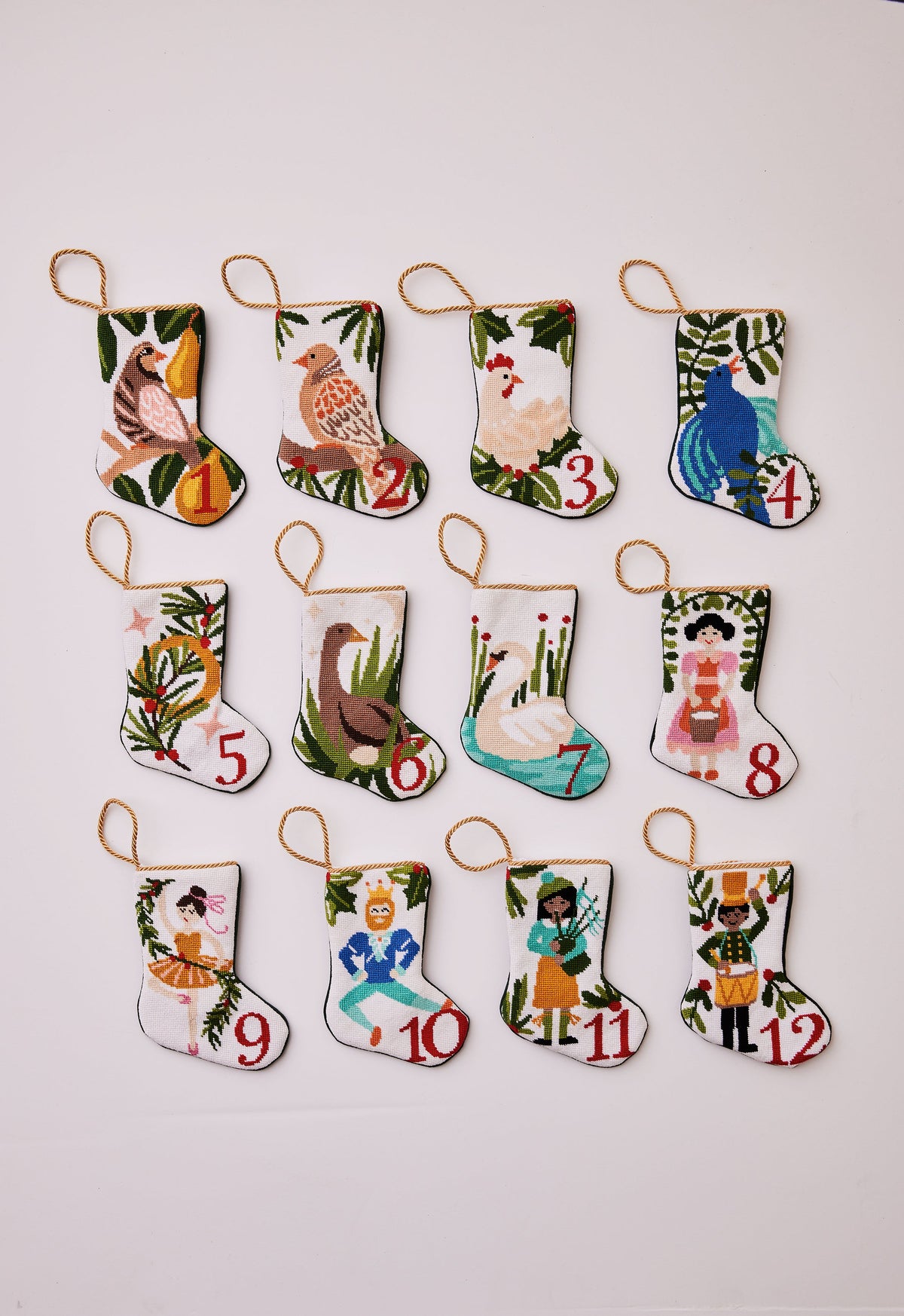 12 Days of Christmas Bauble Stocking, 9 Ladies Dancing