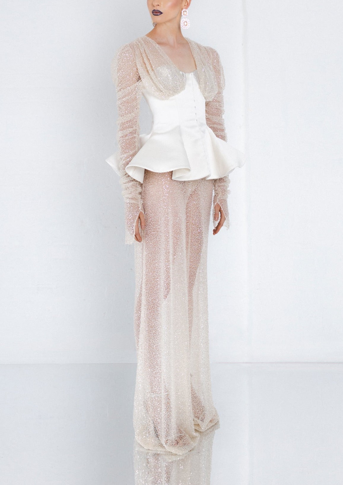 Crystal Peplum Corset | Over The Moon