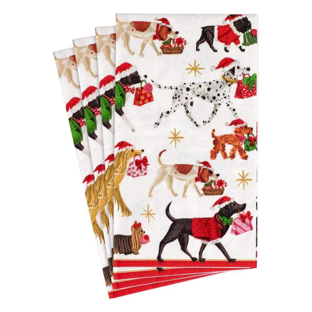 Christmas Delivery Paper Guest Towel Napkins in White