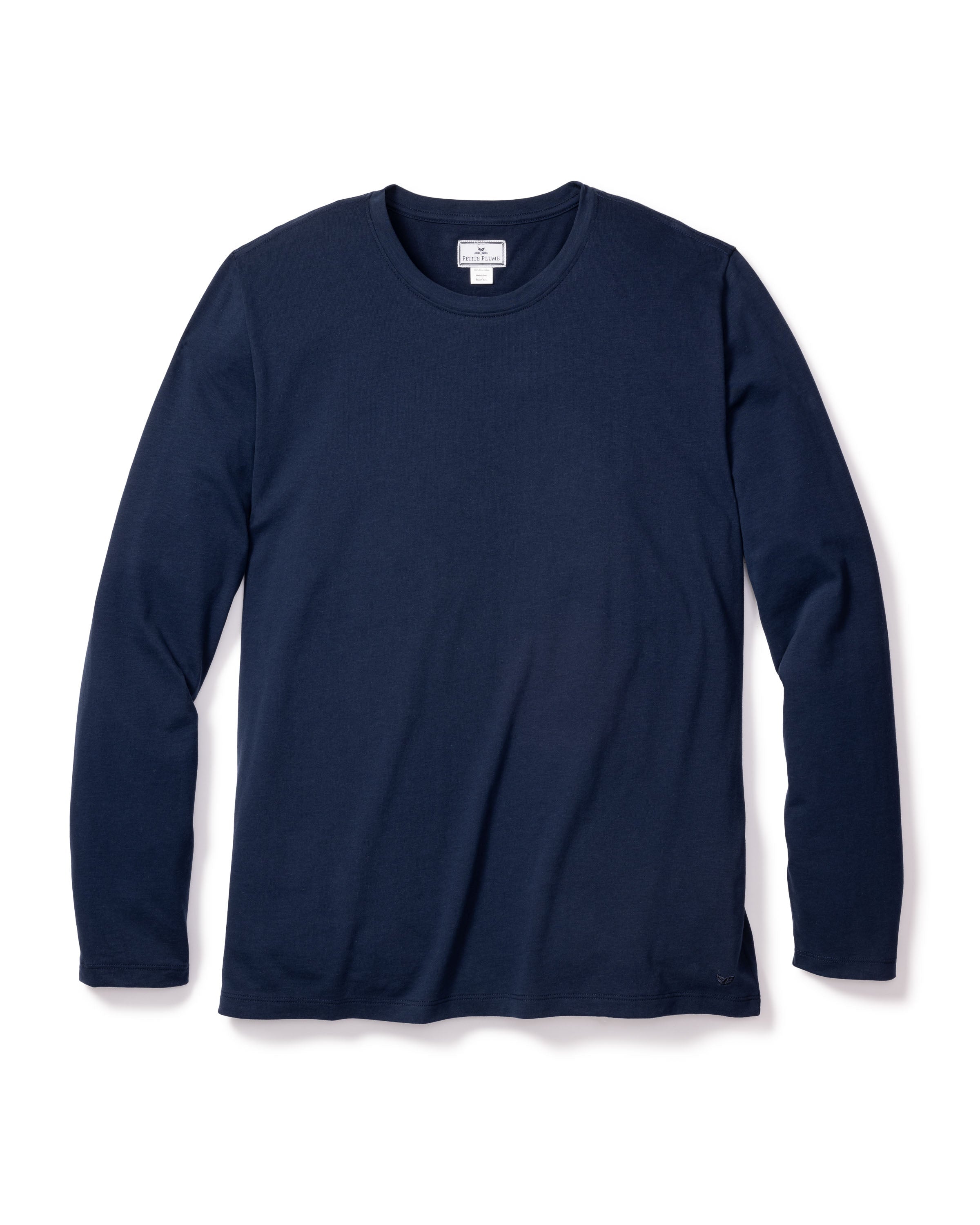 Pima Cotton Men's Navy Crew Neck Top