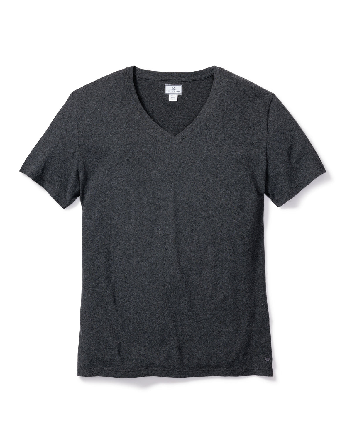 Pima Cotton Men’s Dark Heather Grey V-Neck Top