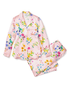 Women’s Blush Brilliant Botanical Silk Pajama Set