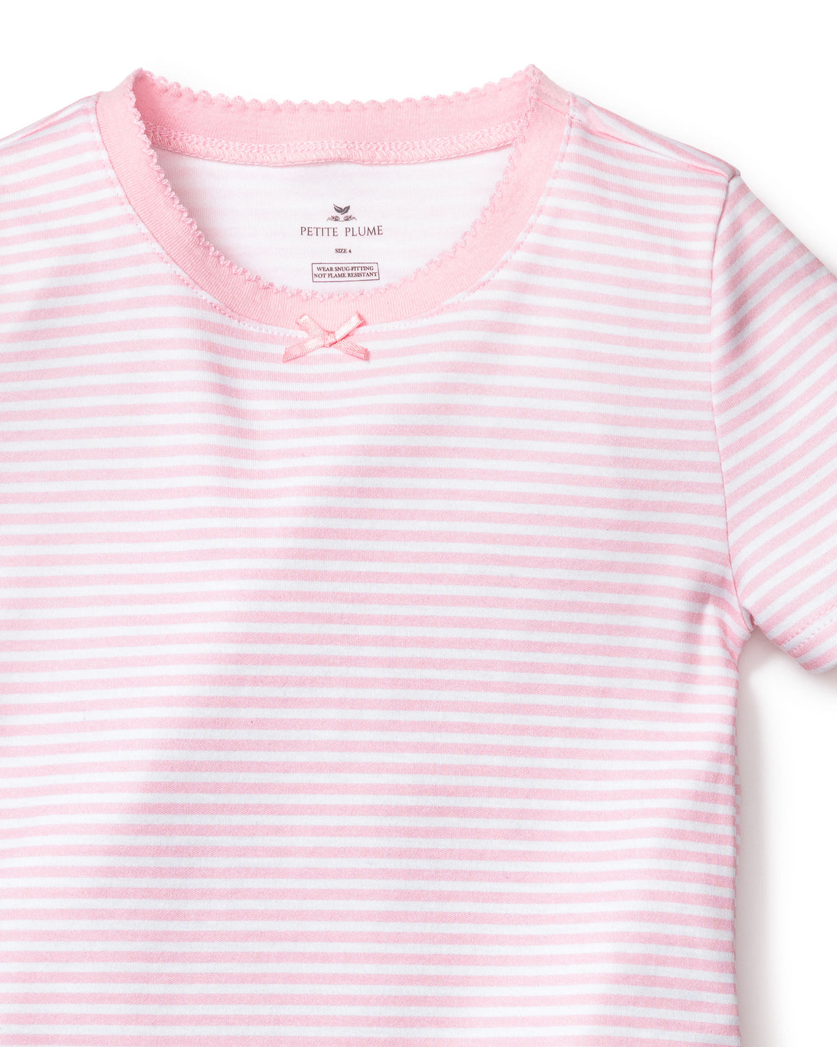 Children’s Pink Stripes Pima Cotton Snug Fit Short Set