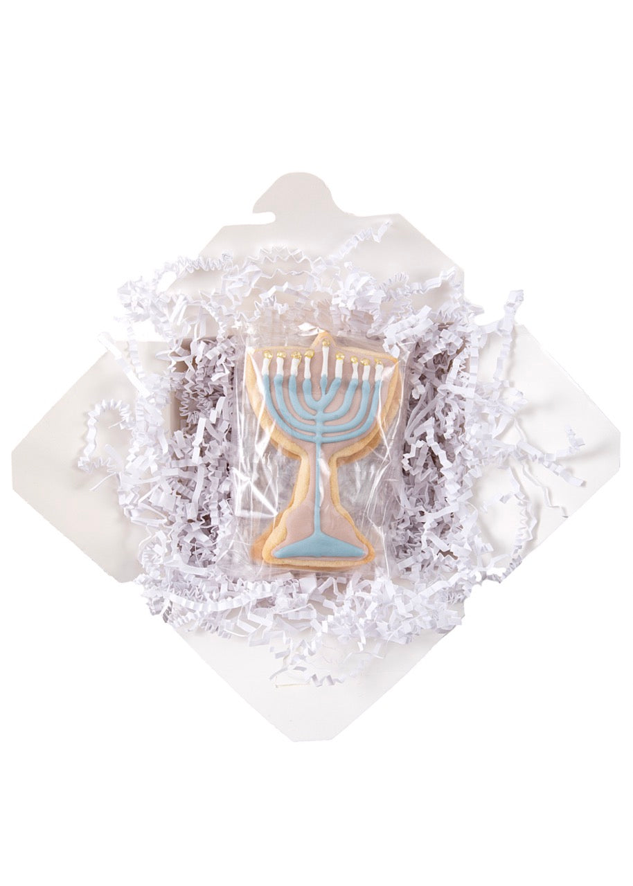 Menorah & Star of David Sugar Cookies, Set of 6