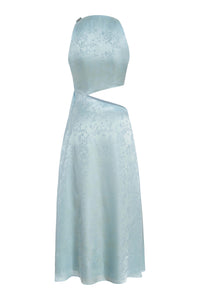 Franca Light Blue Jacquard Midi Dress