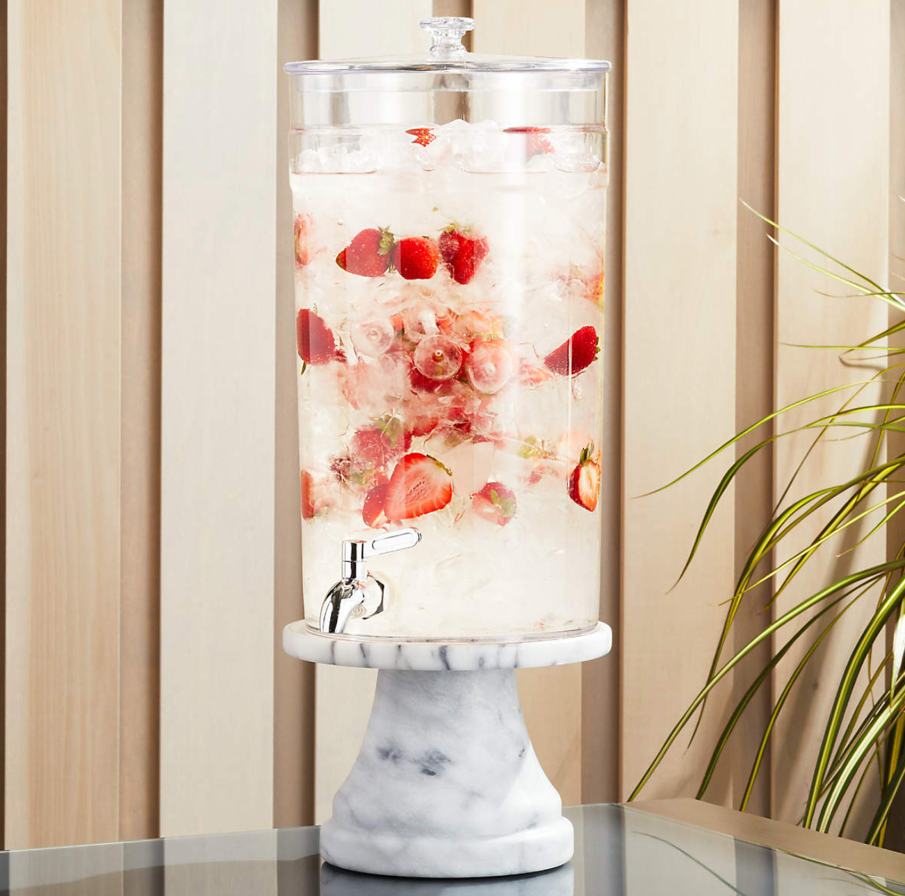 Claro Acrylic Drink Dispenser with French Kitchen Stand