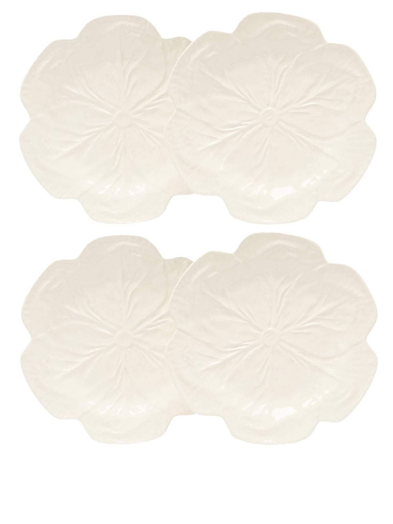 Bordallo PinheiroSet of four cabbage earthenware dinner plates