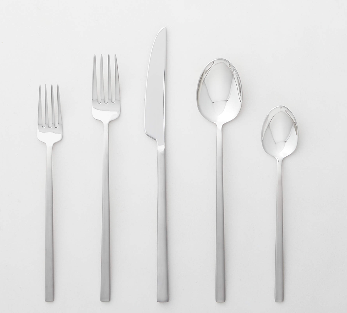 20-Piece Tilt Brushed Silver Flatware Set