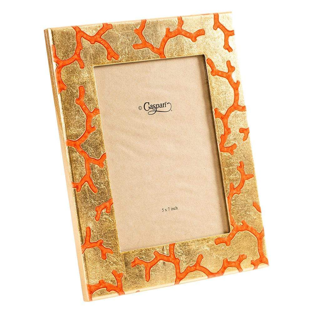 The Coral Sea Lacquer 5" x 7" Picture Frame in Gold