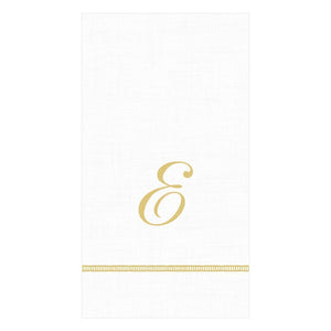 Hemstitch Script Single Initial Paper Guest Towel Napkins