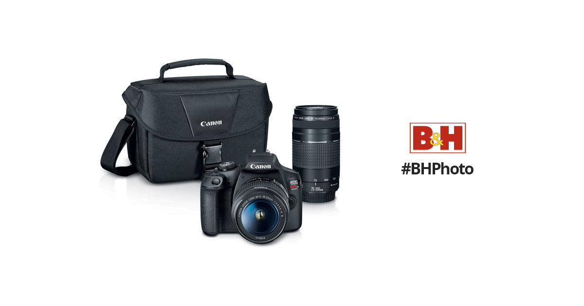 Canon EOS Rebel T7 DSLR Camera with 18-55mm and 75-300mm Lenses
