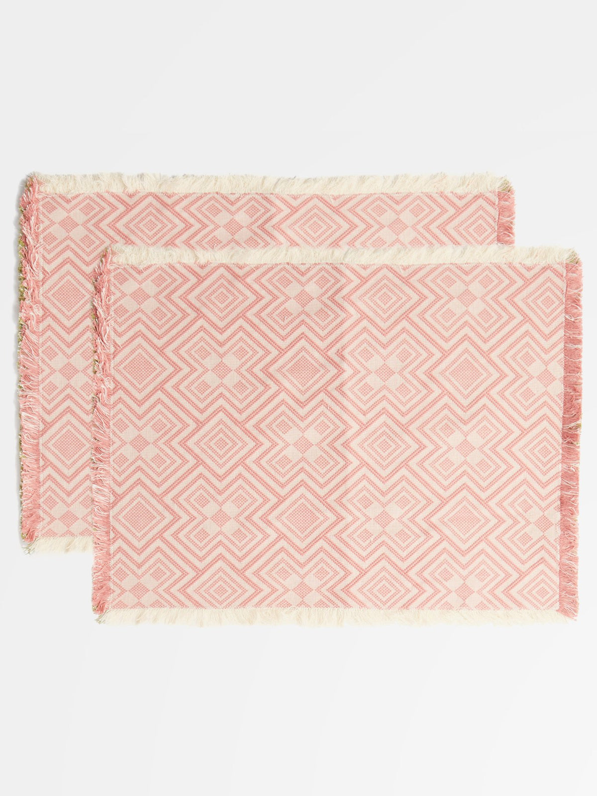 Cabana Magazine Set of Two Salentina Reversible Cotton Placemats