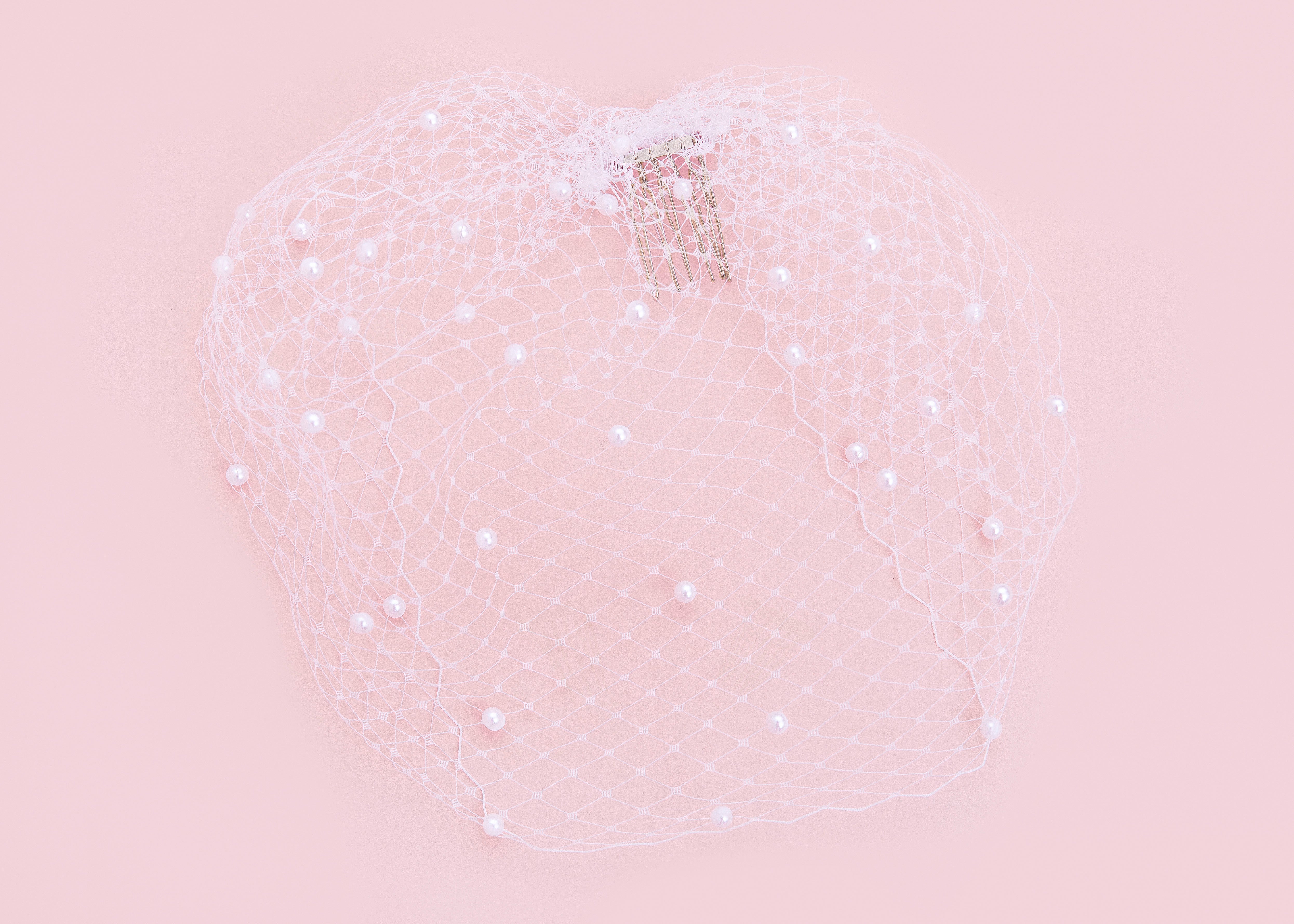 Bardot Pearl Birdcage Veil