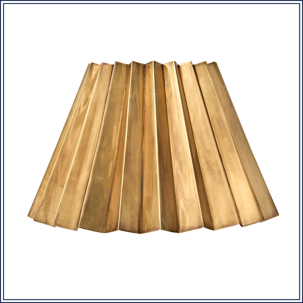 BRASS CONCERTINA LAMPSHADE, LARGE