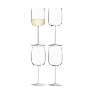 Borough White Wine Stemware Glasses - Set of 4